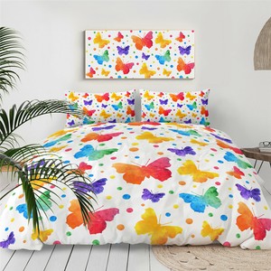 rainbow polka dot comforter