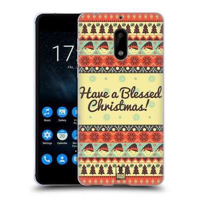 HEAD CASE DESIGNS CHRISTMAS AZTEC SOFT GEL CASE FOR NOKIA PHONES 1