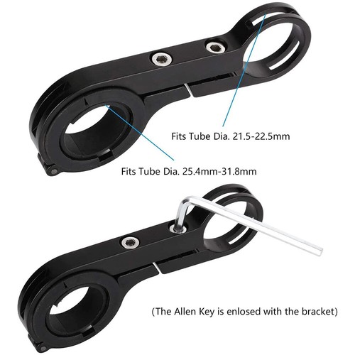 BRIGHTFUFU Fahrrad Lenker Extender - Z-Förmige Halterung Rot