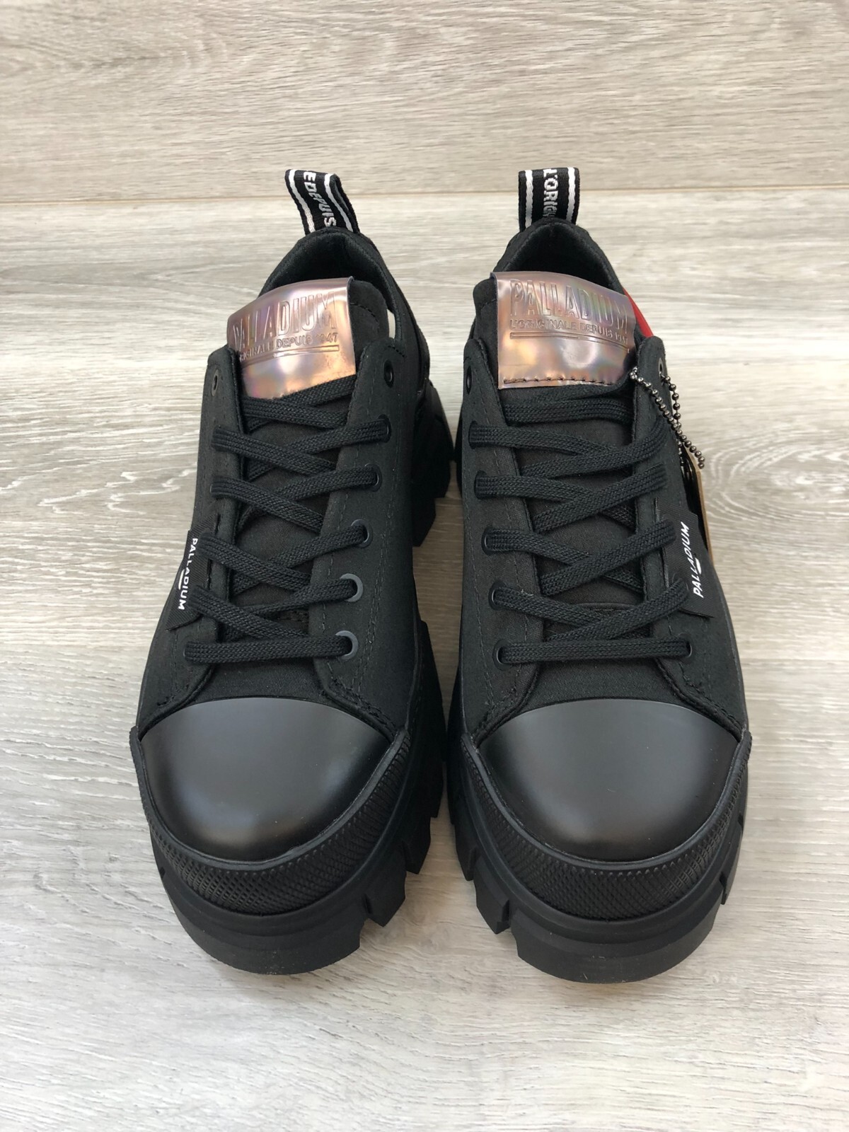SAOLA Scarpe da donna sneaker Palladium platform 6 5 nere suola a strappo stivaletti grossi
