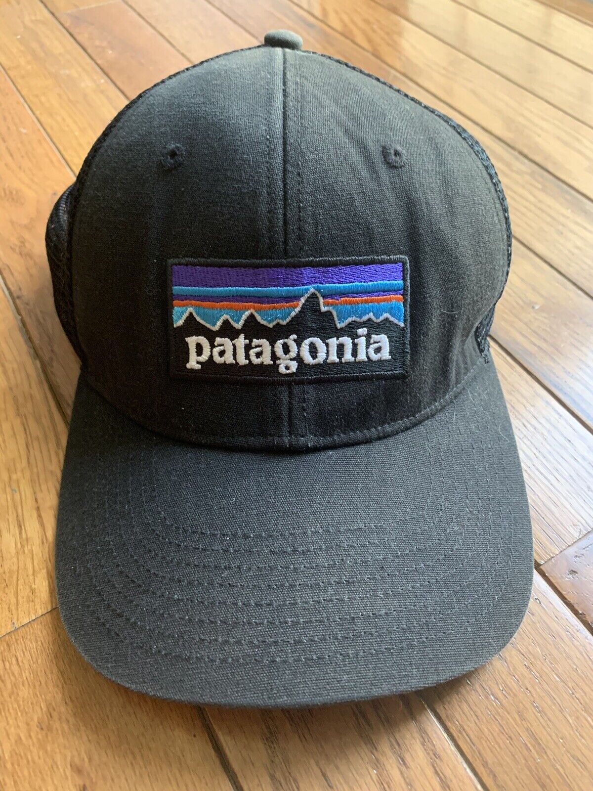 Men’s Patagonia Logo Trucker Hat Black SnapBack - image 1