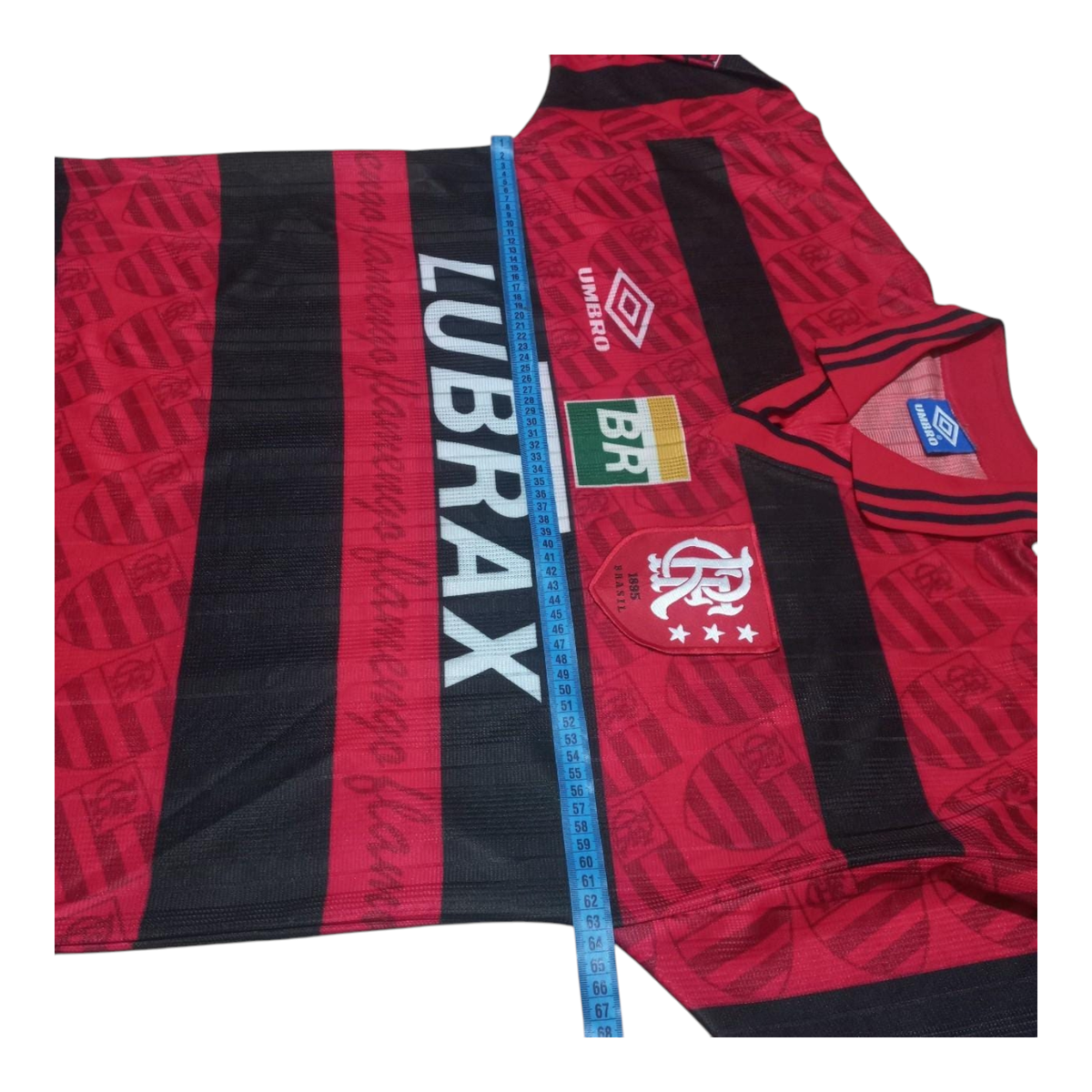 Vtg Umbro Flamengo Lubrax Football Brazil Soccer 90s Home Jersey