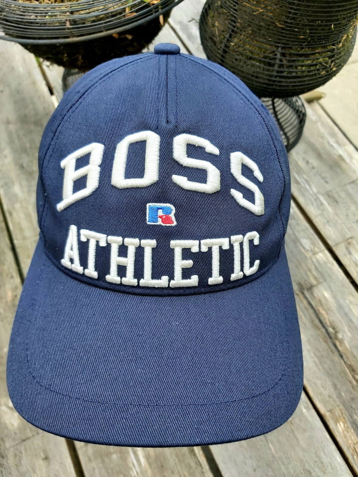 Genuine HUGO BOSS RUSSELL ATHLETIC Navy MENS Feagle CAP Tags  