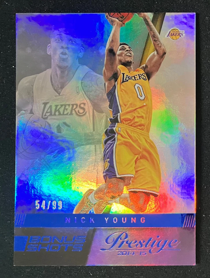 NICK YOUNG LOS ANGELES LAKERS 2014-15 PANINI PRESTIGE #29 BONUS SHOTS BLUE /99 - Image 3 of 3