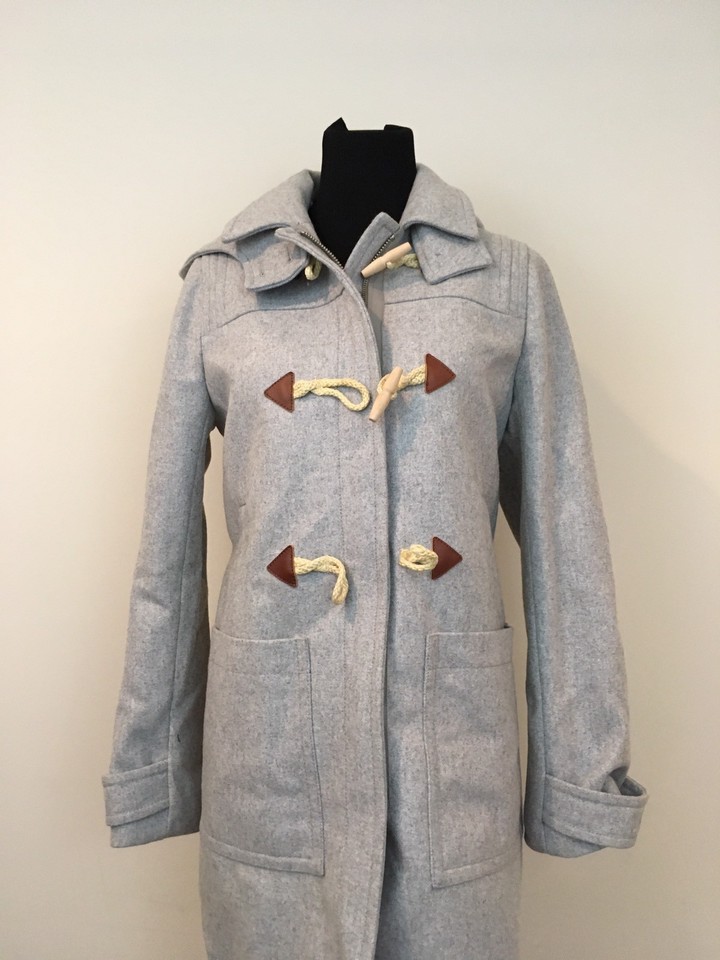 J. Crew Women's Wool Blend Melton Toggle Coat Jacket Gray Sz 10 NWT