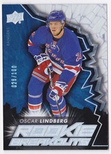 15-16 Upper Deck Oscar Lindberg /100 Rookie Breakouts NY Rangers 2015