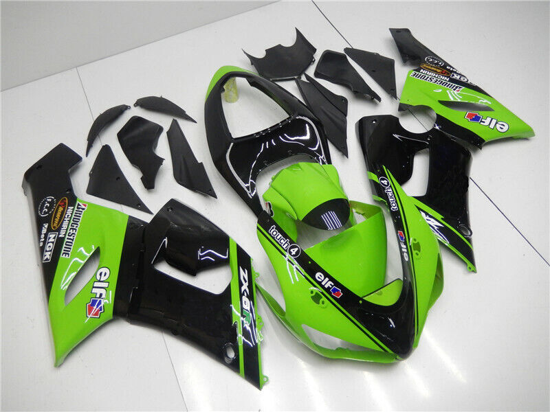 NTU Green Black Injection ABS Fairing Fit for Kawasaki Ninja ZX6R