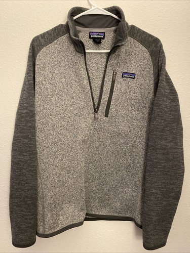Zip Gray Pullover Fleece Jacket Mens 