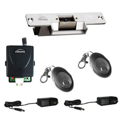Visionis One Door Access Control Kits with Electric Strike, Remotes, + Receiver