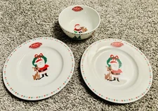 Rudolph The Red Nosed Reindeer 8” Salad Plate Set Of 2 & Bowl Zrike Brands