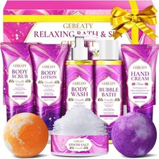 Spa Bath Sets for Women Gift,Stress Relief  Relaxing Body Wash Bath Set,Vanilla