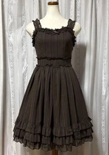 Innocent World Triple Stripe Jsk Dress Brown