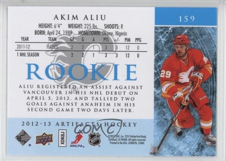2012-13 Upper Deck Artifacts Emerald /99 Akim Aliu #159 Rookie RC - Image 2 of 2