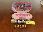 Polly Pocket Stampin School Playset Bluebird 1992 Purple Compact Complete Oblong