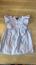 J.Crew Ruffle-Front Shirt in End-On-End Cotto...