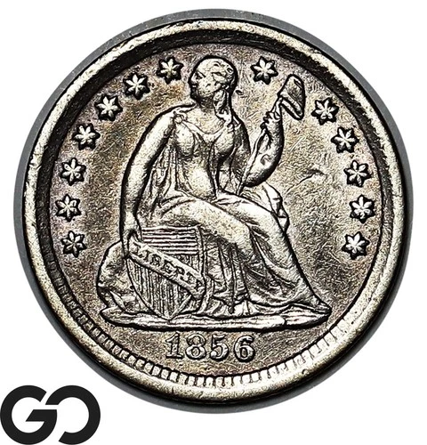 1856 Seated Liberty Half Dime, AU Collector Coin