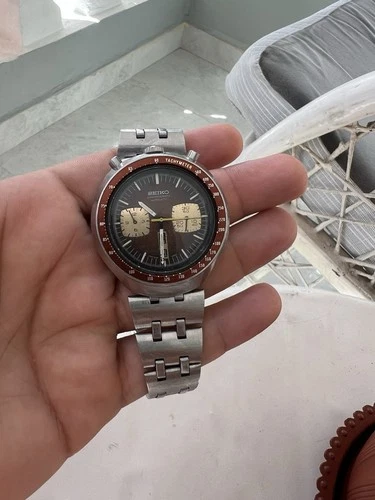 SEIKO Bullhead Automatic Chronograph Men's Watch Vintage 6138-0049