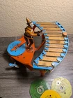 Vintage 1930's Wolverine Zilotone Metal & Tin Wind Up Toy Clown w/6 Disk Works