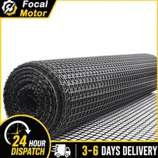 10M PVC Coated Chicken Mesh Fencing Black Plastic Garden Barrier Netting US