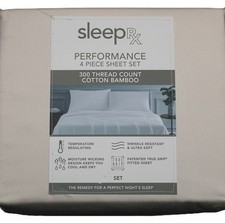 SleepRX SleepRX 300 Thread Count 4-Pc. Sheet Set OATMEAL TAN FULL
