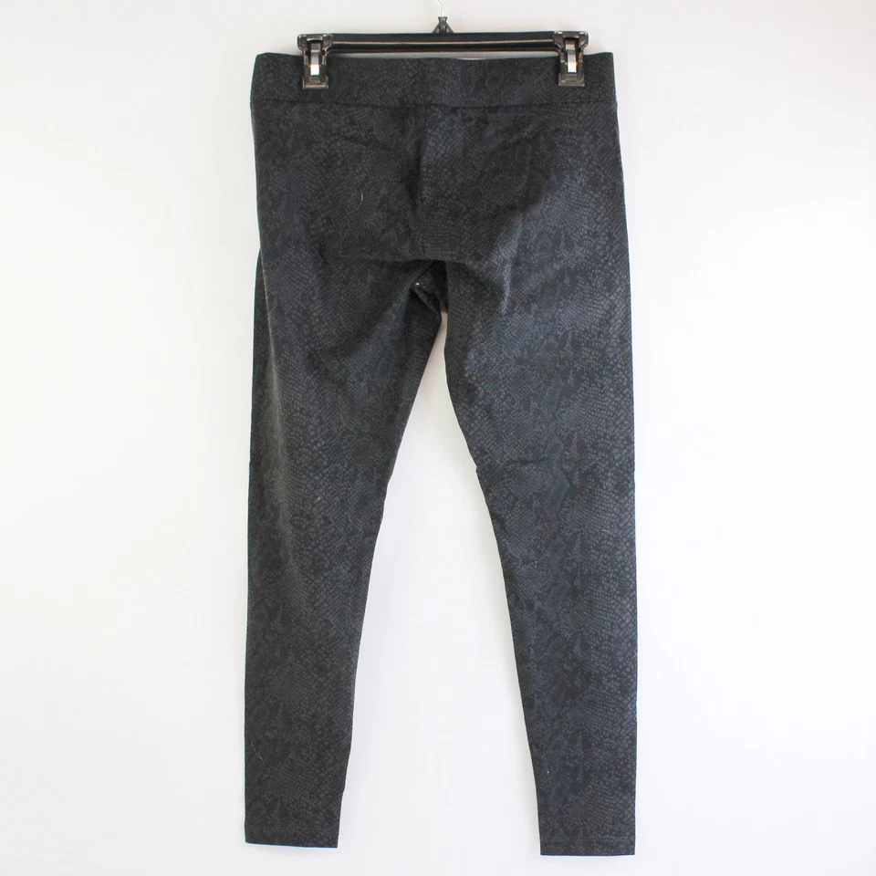 Leggings Matty M gris oscuro patrón piel de serpiente para mujer talla mediana Foto 2 de 4