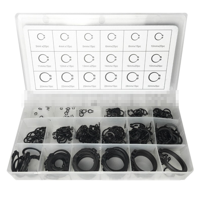300PCS 18 Size Metal Car Autos Circlip Snap Retaining Ring C-Clips Assortment