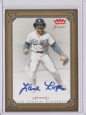 DAVEY LOPES 2004 FLEER GREATS OF THE GAME BASEBALL AUTOGRAPH CARD