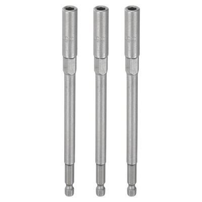 3pcs Nut Driver Drill Bit 5.5mm Socket 1/4'' Hex Shank 6'' Extra Long Setter