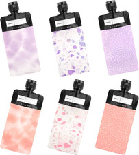 6 Pcs Travel Pouches for Toiletries, 3 oz Travel Size Containers Leak Proof Empt