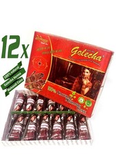 12x Natural Golecha Henna Tattoo Paste Kegel Cones, Rotbraun, Ohne Chemie, 300g