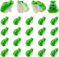 Mini Resin Frogs Cute Green Frog Miniature Figurines 20 Pcs