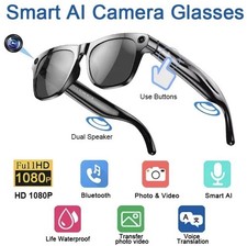 xK one Pro AI Smart Glasses w/ 3 Lens Sets, USB Cable & Usage Guide