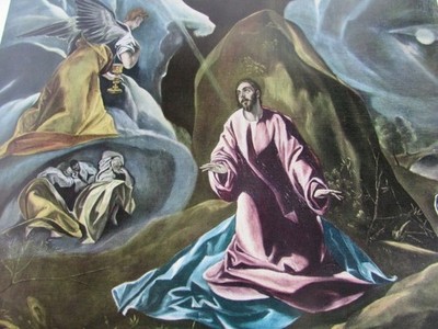 Vintage El Greco Print Christ on the Mount of Olives 52850