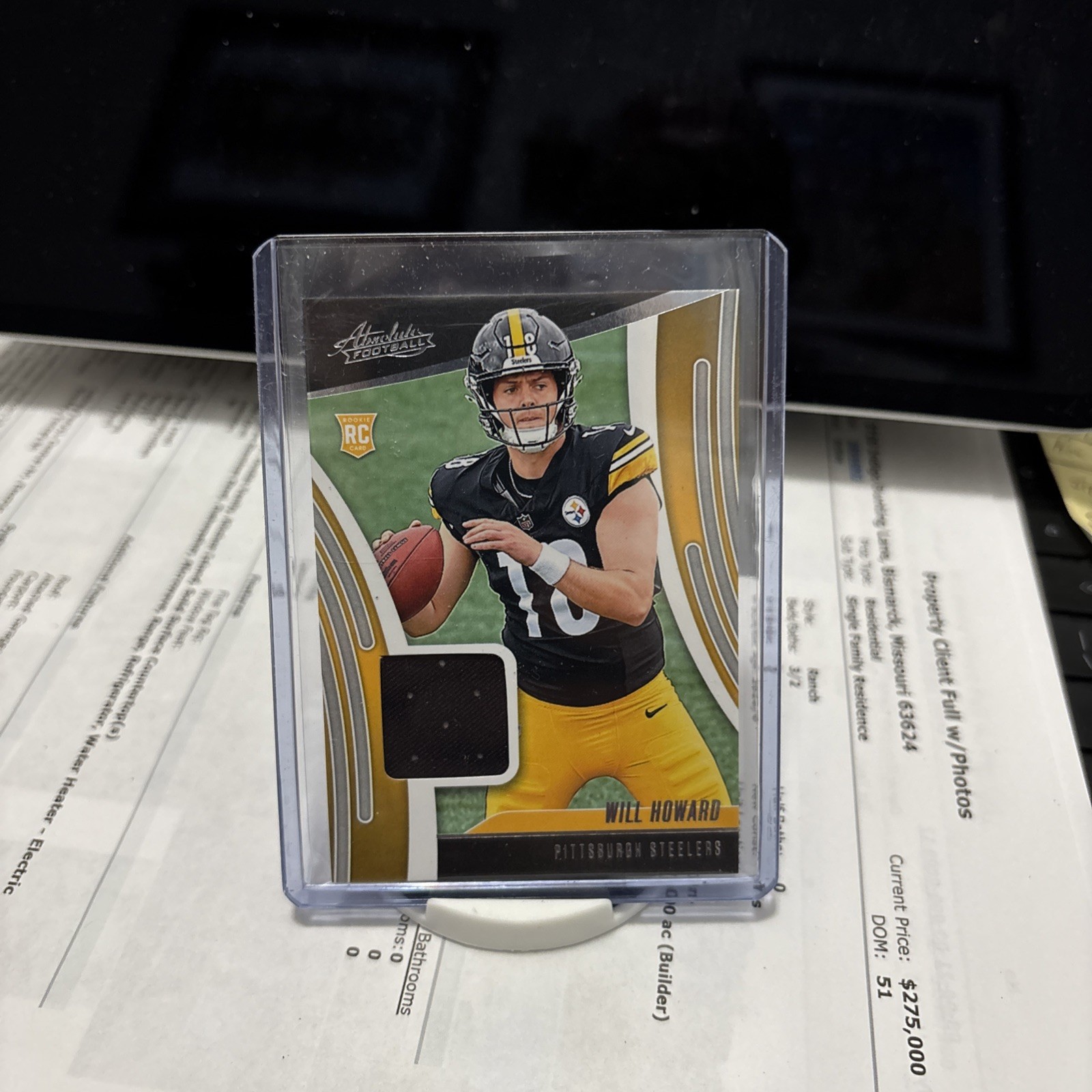 Will Howard Panini Absolute Absolute Rookie Materials #ARMWHD Base