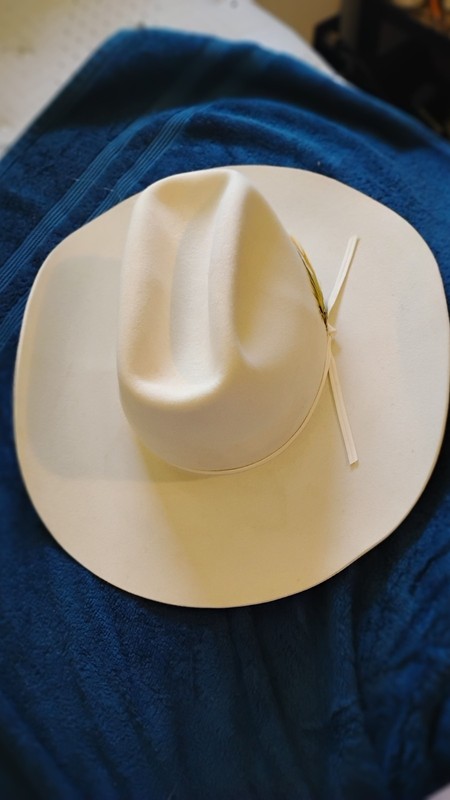 Stetson5X beaver s 7 hat cream color see pics for condition plz read silverbelly