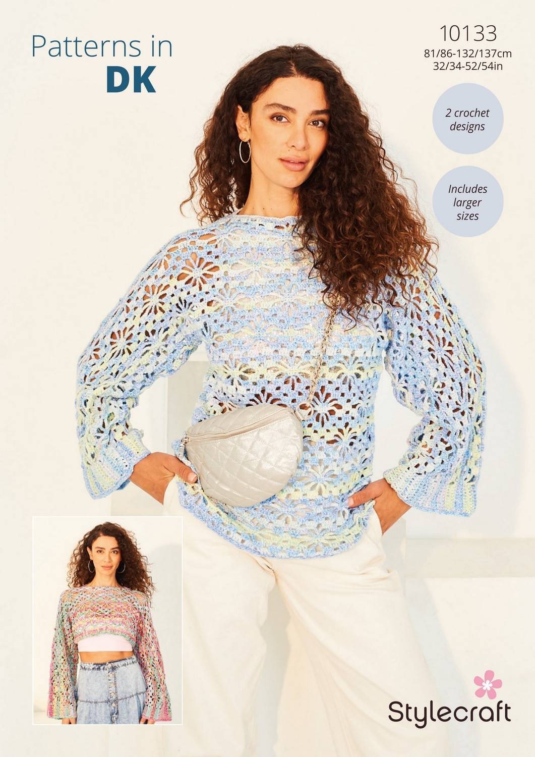 Stylecraft Pattern 10133 in Double Knitting for Top & Shrug (2 Designs)