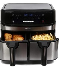 EMtronics EMAFDD9LSL Dual Air Fryer Extra Large Family Size Double