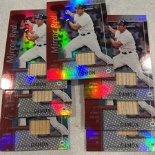 (7) 2002 Leaf Certified - Johnny Damon #131 Mirror Red Materials /150 L@@K  
