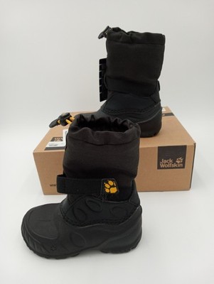 Jack Wolfskin Iceland High K Snow Boots Kids Size 9 Black Winter Insulated