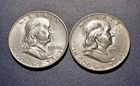 Very Choice AU 1950-D & 1951-D Franklin Half Dollars