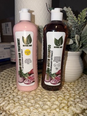 Natural Sant Onion & Biotin Shampoo & Leave-In Conditioner Rosemary Extract 19. 
