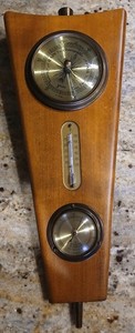 Vintage 12" Wood Jason Barometer Thermometer Hygrometer Weather- Germany
