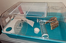 Pets at Home Plastic Home 2 Dwarf Hamster & Mouse Cage Blue