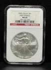 NGC MS69 2006 American Silver Eagle One Dollar Silver Coin -366