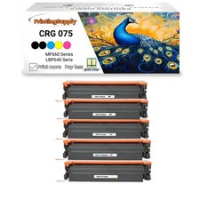 5 PK 075 Toner Compatible for Canon 075 LBP640 LBP646 LBP647 MF660 MF662 MF663