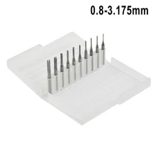 10Pcs 0.8-3.175mm PCB Print Circuit Board Carbide  for MINI Drill Bits For CNC