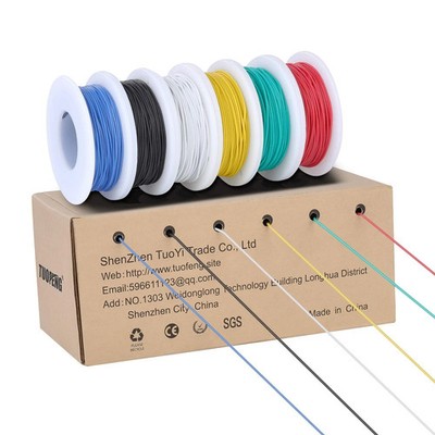 TUOFENG 28awg Wire Flexible 28 AWG 6 Colors 43 ft, 28 Silicone