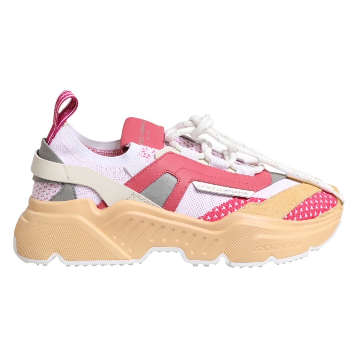 DOLCE GABBANA Shoes Sneakers Multicolor Leather Daymaster Low Top  US8