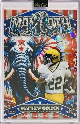 2025 Wild Card Painted Mammoth 4x6 Matthew Golden National Exclusive RC 1/1