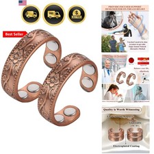 Copper Magnetic Ring for Women 99.9 Copper Finger Ring Strong Magnet Ring Co...